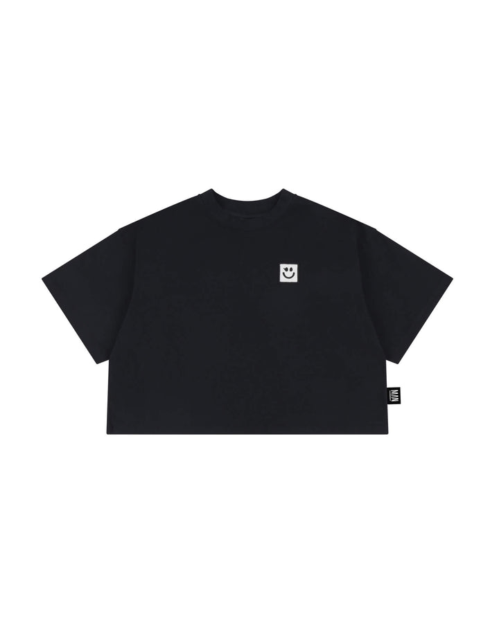 Little Man Happy LMH Boxy T-Shirt - Kindershirt - Zwart 1