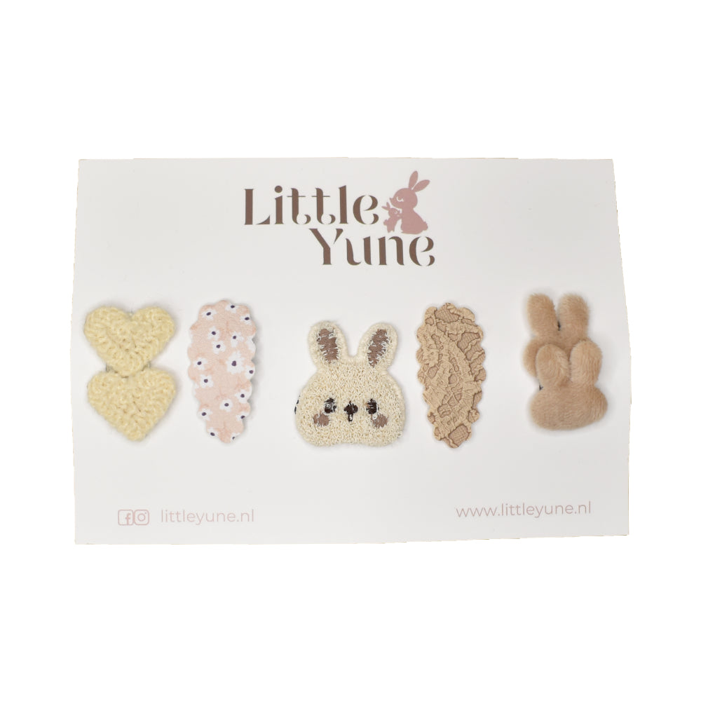 Little Yune Antislip Haarspeldjes Set Bunny Cuddle - Baby 1