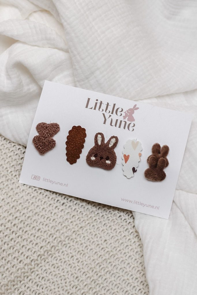 Little Yune Antislip Haarspeldjes Set Cocoa Bunny - Baby 2
