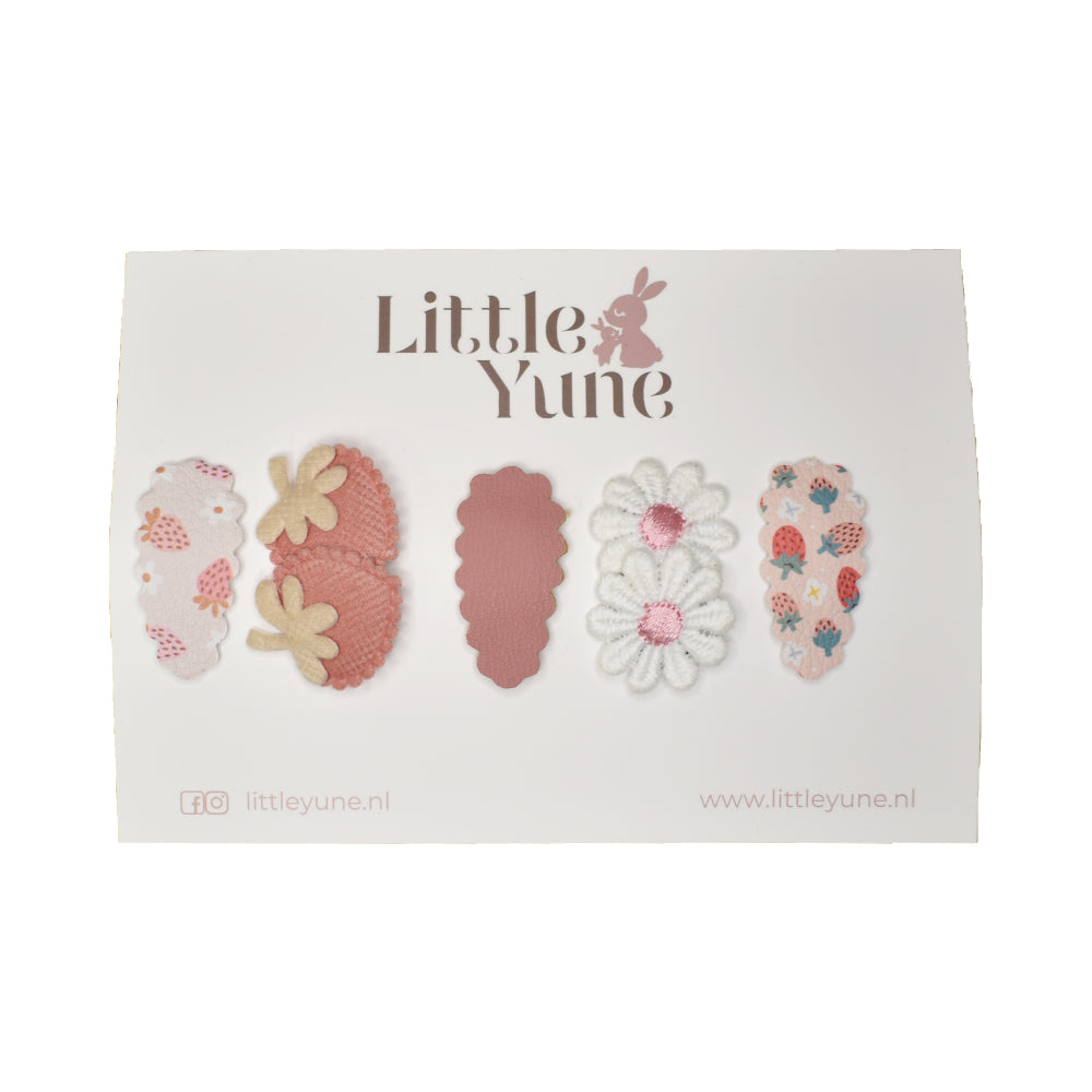Little Yune Antislip Haarspeldjes Set Flower & Berry - Baby 1