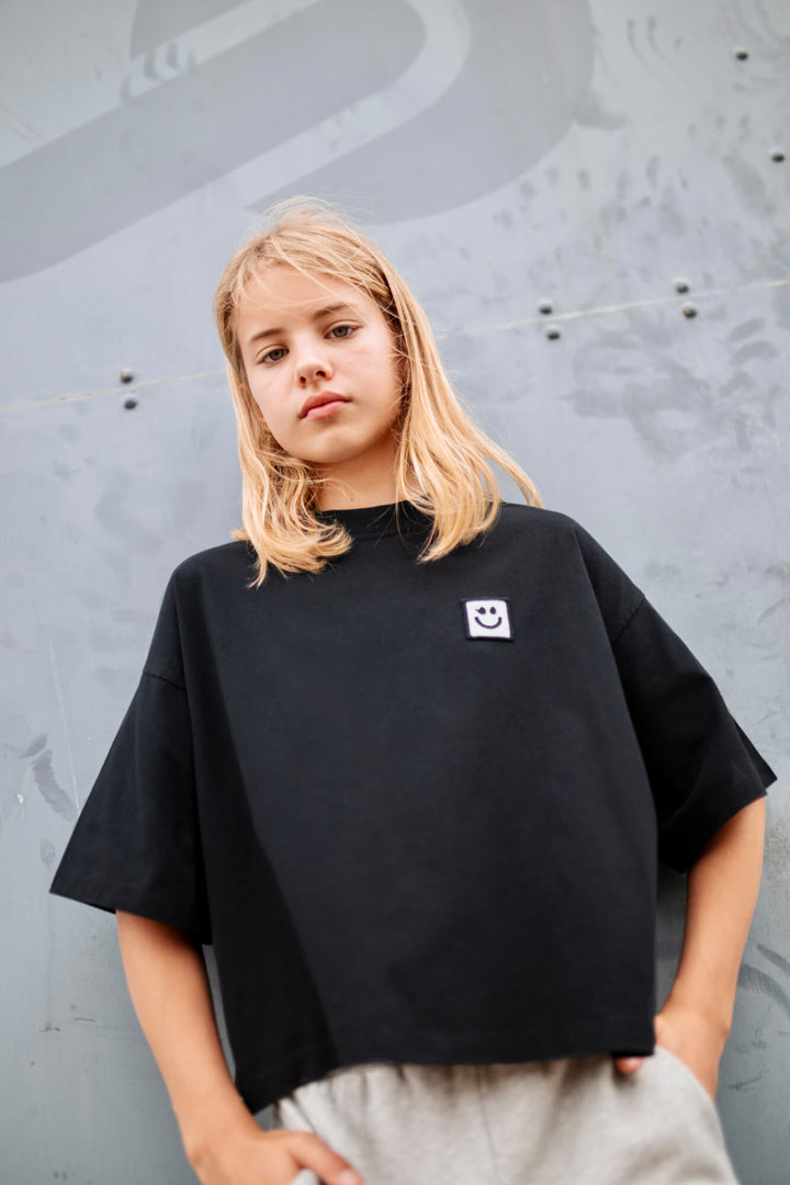 Little Man Happy LMH Boxy T-Shirt - Kindershirt - Zwart 2