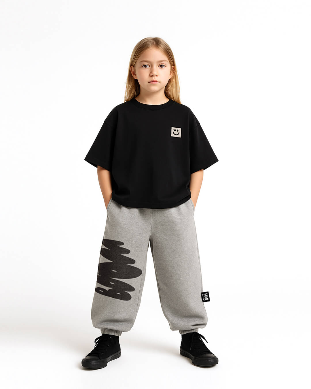 Little Man Happy LMH Boxy T-Shirt - Kindershirt - Zwart 6