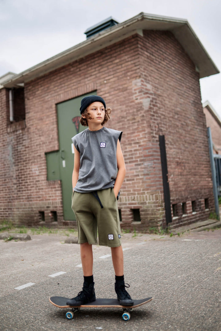 Little Man Happy LMH Tank - Kinder Tanktop - Washed Black 2