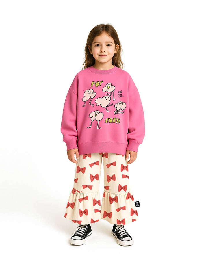 Little Man Happy POPCORN Sweater - Meisjessweater - Roze 2