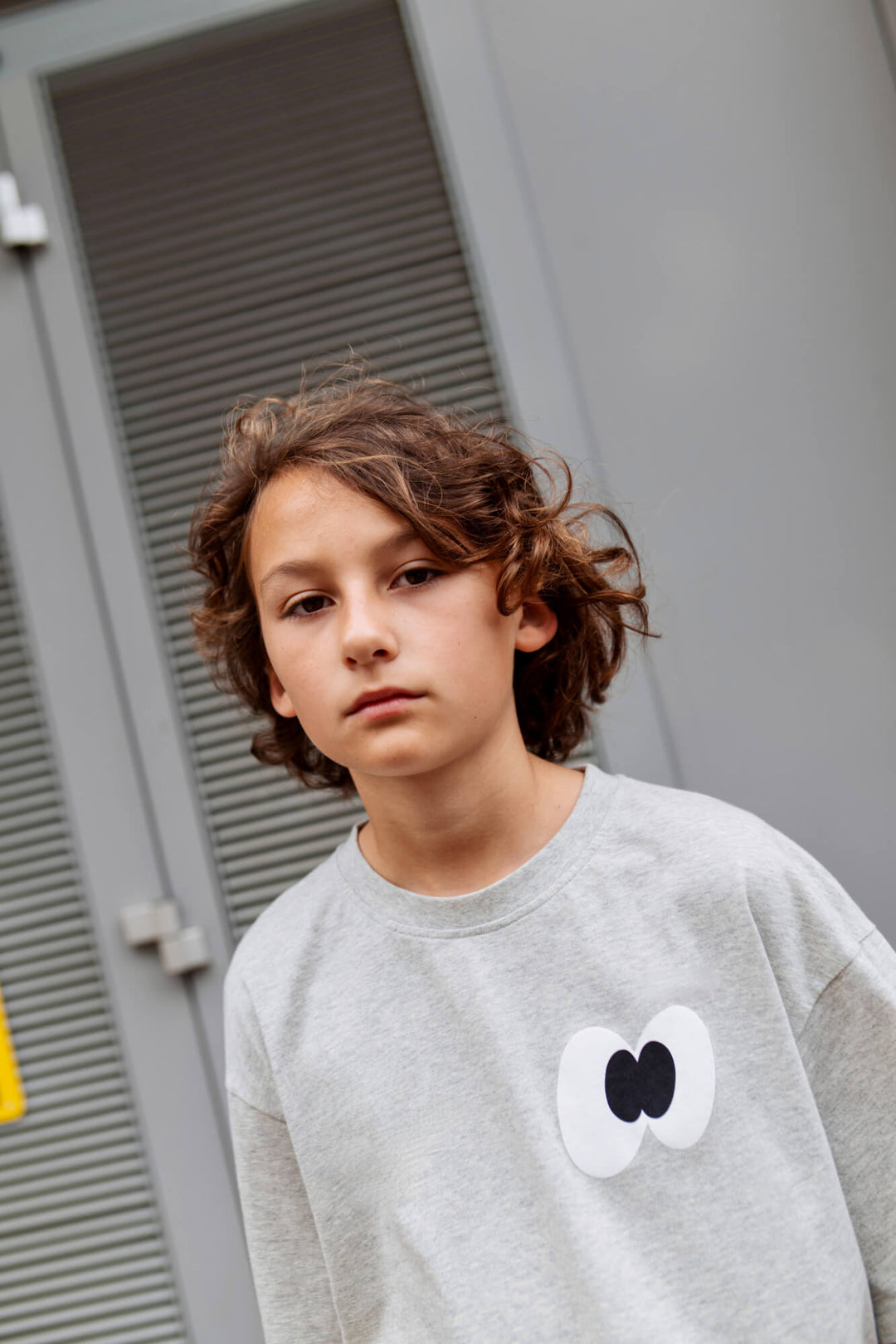 Little Man SILLY EYES Skate T-Shirt - Kindershirt - Grijs 6