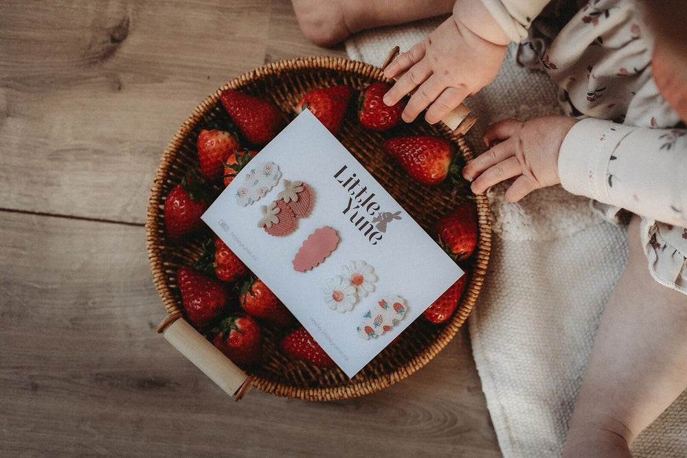 Little Yune Antislip Haarspeldjes Set Flower & Berry - Baby 2