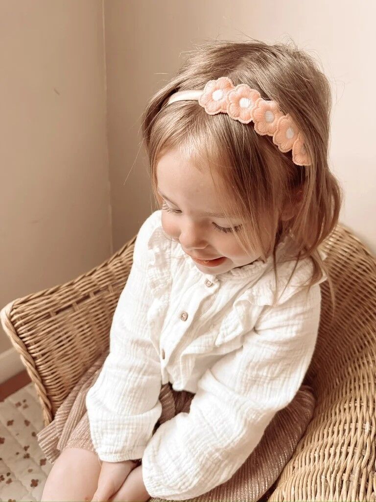 Little Yune Diadeem Daisy Delight - Perzik/Ecru 2