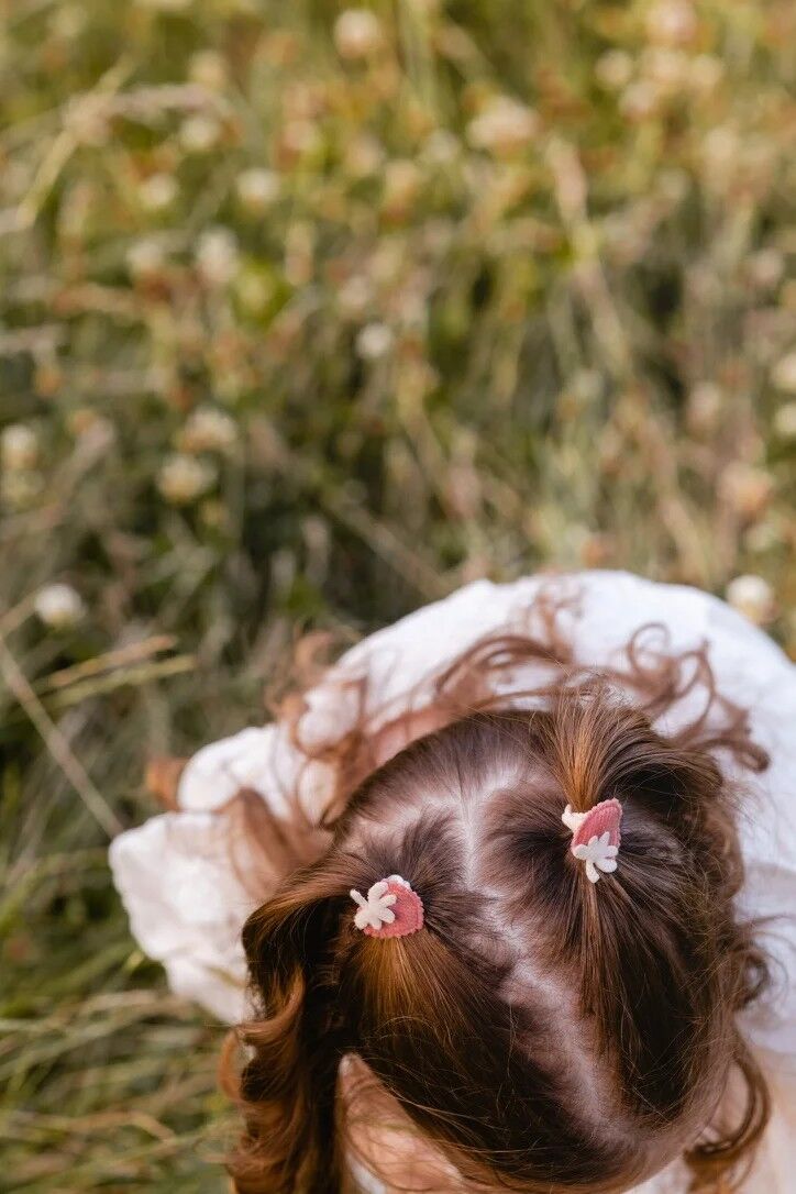 Little Yune Elastiekjes set van 2 Aardbei - Roze 2