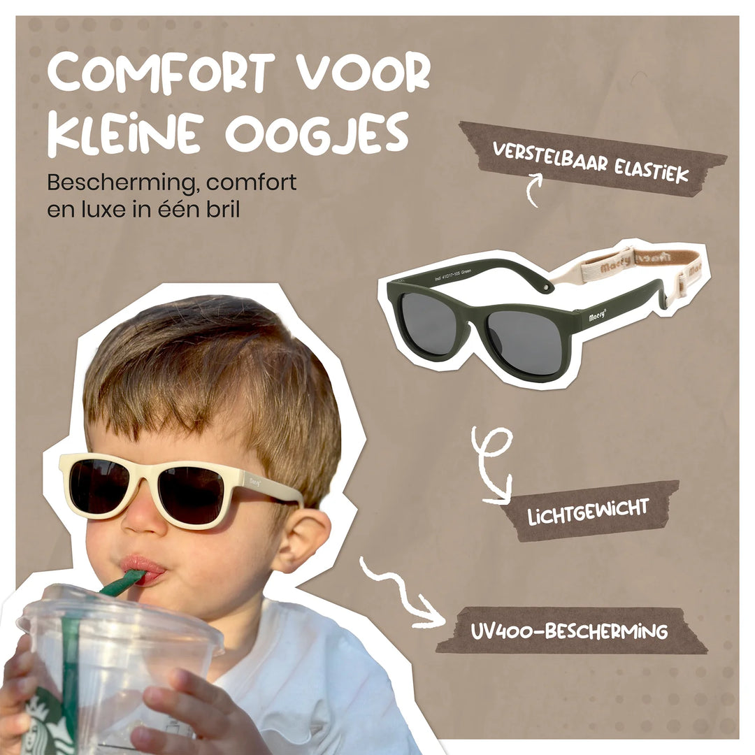 Maesy Baby Zonnebril Indi - 0 t/m 2 jaar - Flexibel - Zwart 2
