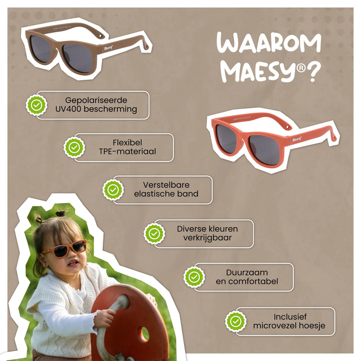 Maesy Baby Zonnebril Indi - 0 t/m 2 jaar - Flexibel - Zwart 7