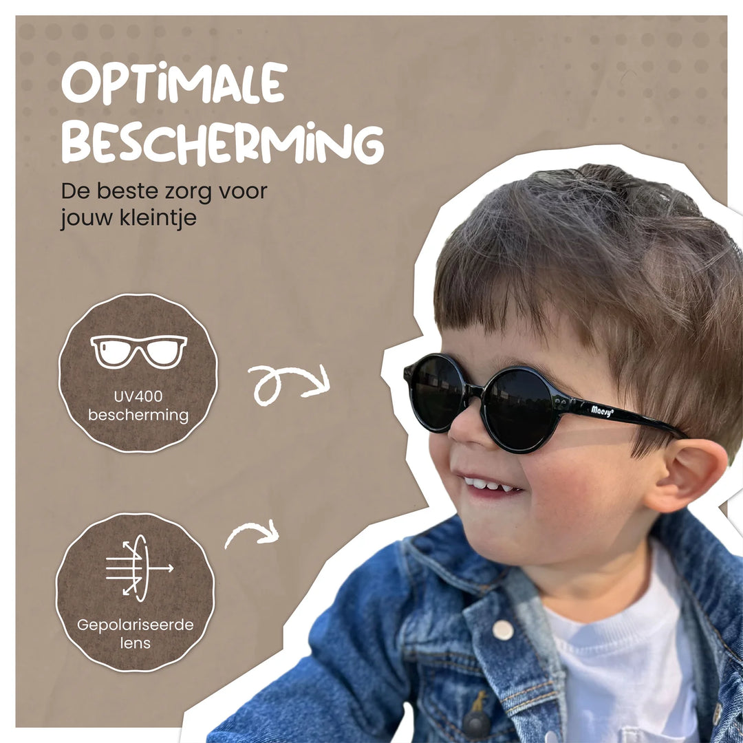 Maesy Baby Zonnebril Noah - 0 t/m 2 jaar - Flexibel - Bruin 3