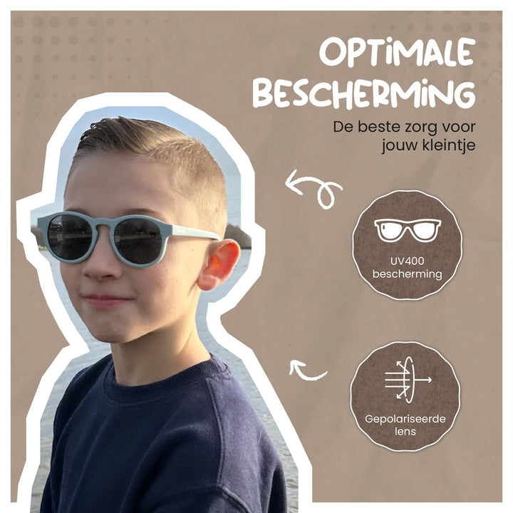 Maesy Kinder Zonnebril Novi - 6 t/m 12 jaar - Flexibel Ecru 3