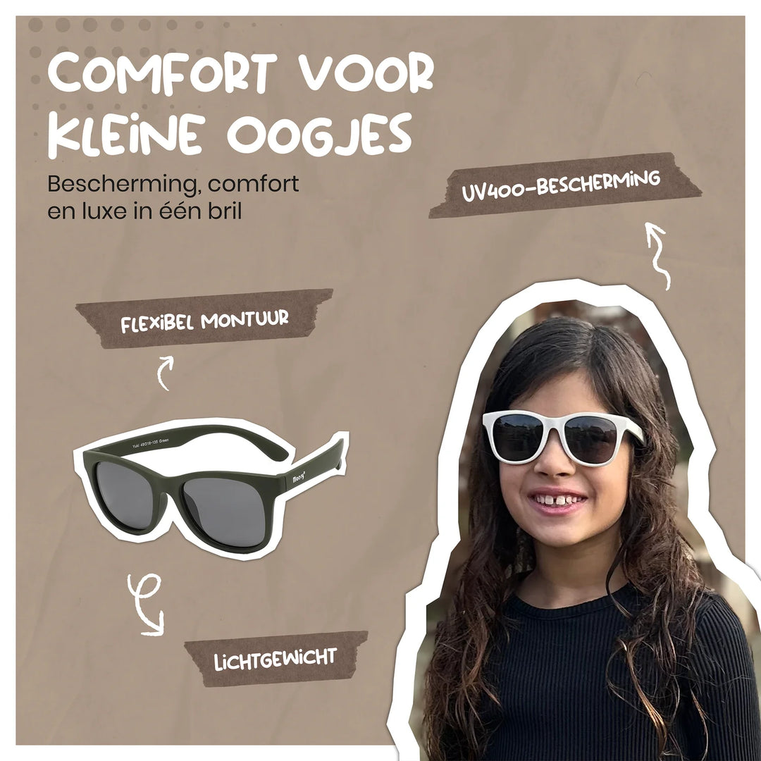 Maesy Kinder Zonnebril Yuki - 6 t/m 12 jaar - Flexibel Zwart 2