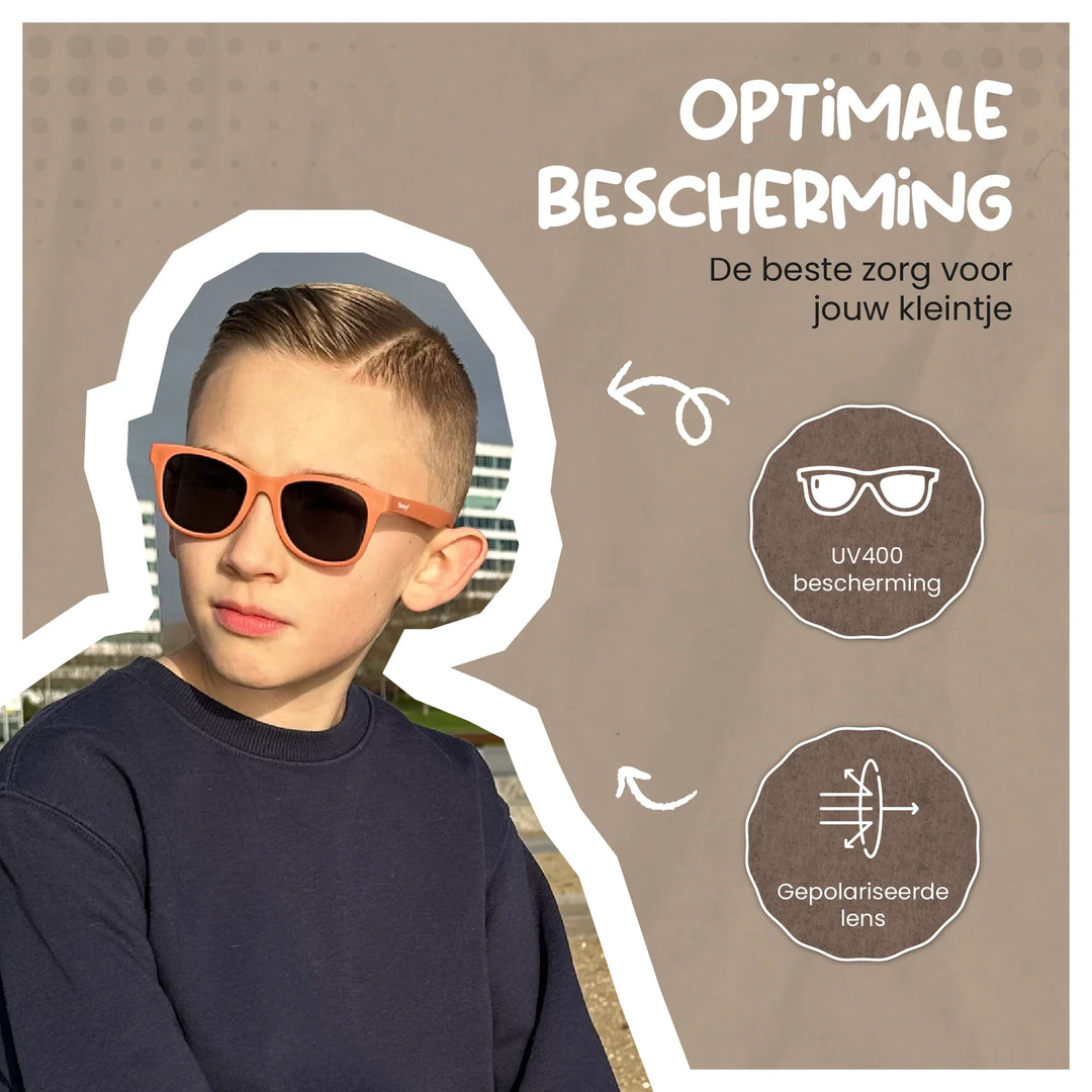 Maesy Kinder Zonnebril Yuki - 6 t/m 12 jaar - Flexibel Zwart 3