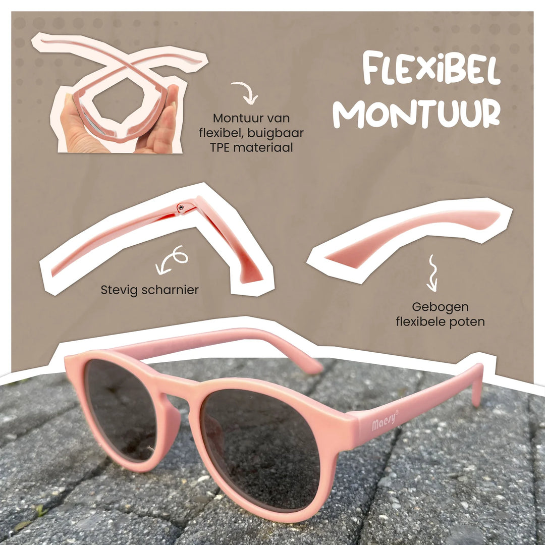 Maesy Kleuter Zonnebril Faela - 3 t/m 6 jaar - Flexibel Ecru 4
