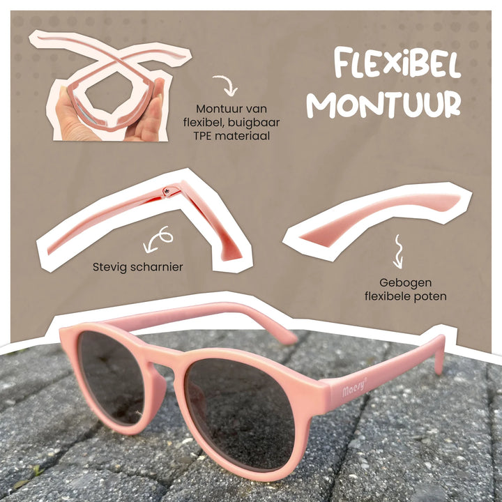 Maesy Kleuter Zonnebril Faela - 3 t/m 6 jaar - Flexibel Roze 4