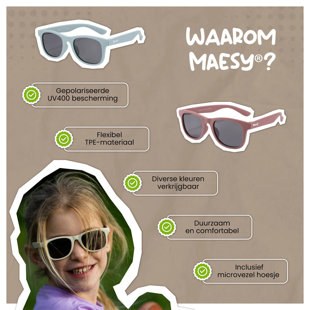 Maesy Kleuter Zonnebril Lino - 3 t/m 6 jaar - Flexibel Blauw 7