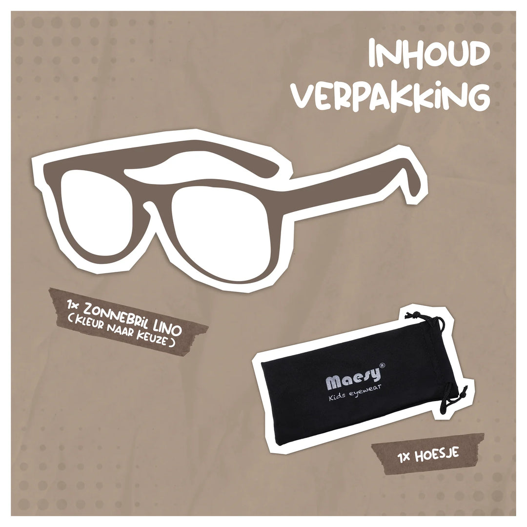 Maesy Kleuter Zonnebril Lino - 3 t/m 6 jaar - Flexibel Taupe 6