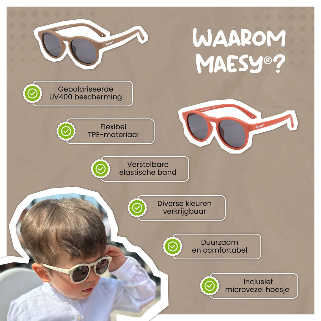 Maesy Peuter Zonnebril Bowi - 1 t/m 3 jaar - Flexibel Blauw 7