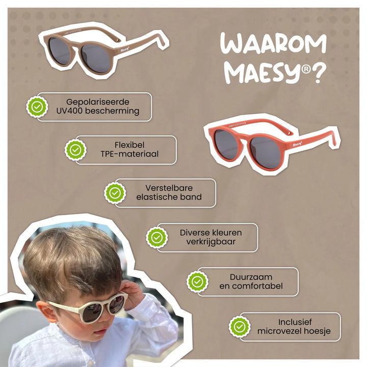 Maesy Peuter Zonnebril Bowi - 1 t/m 3 jaar - Flexibel Taupe 7