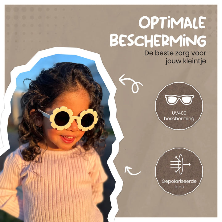 Maesy Peuter Zonnebril Fleur - 1 t/m 3 jaar - Flexibel Ecru 3