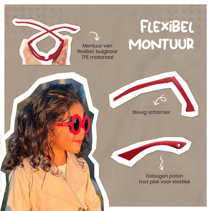 Maesy Peuter Zonnebril Fleur - 1 t/m 3 jaar - Flexibel Ecru 4