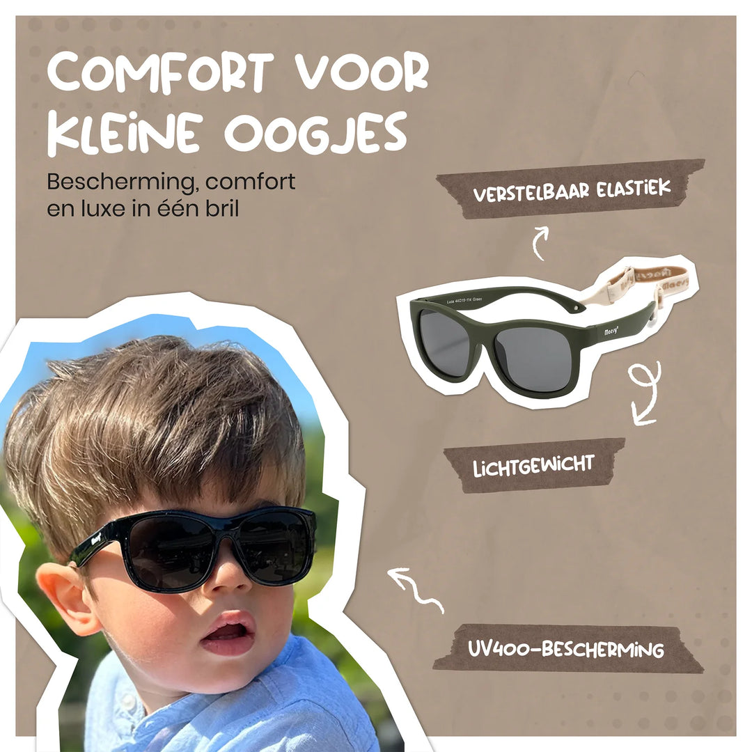 Maesy Peuter Zonnebril Luca - 1 t/m 3 jaar - Flexibel Groen 2