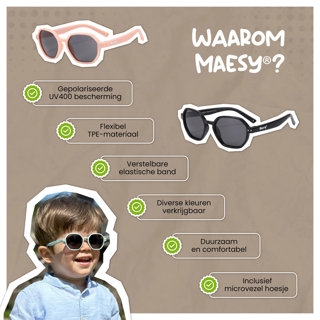 Maesy Peuter Zonnebril Yana - 1 t/m 3 jaar - Flexibel Roze 7
