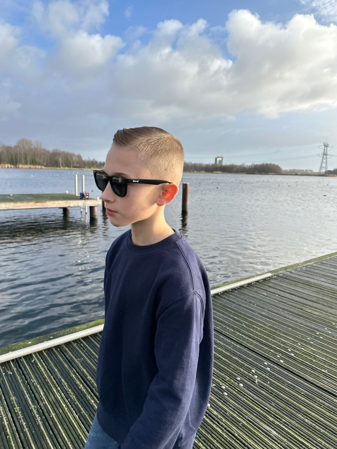 Maesy Kinder Zonnebril Yuki - 6 t/m 12 jaar - Flexibel Zwart 11