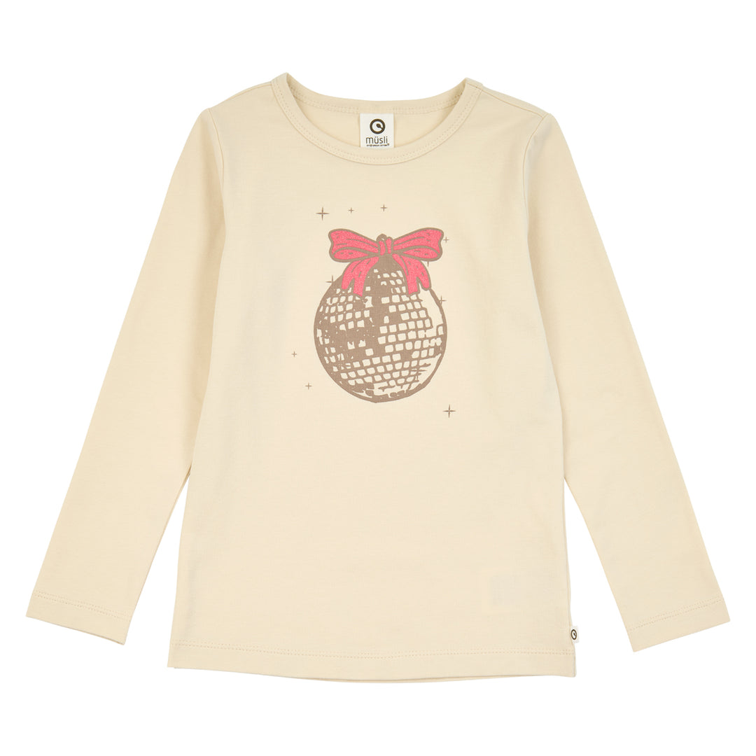 Müsli Cozy me Discoball Longsleeve - Meisjes Shirt - Ecru 1