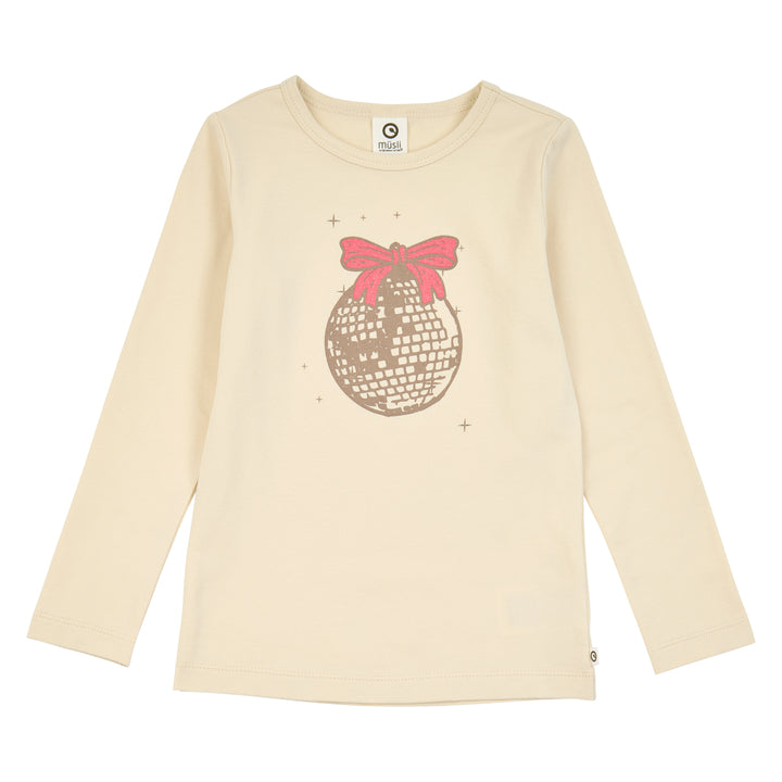 Müsli Cozy me Discoball Longsleeve - Meisjes Shirt - Ecru 1