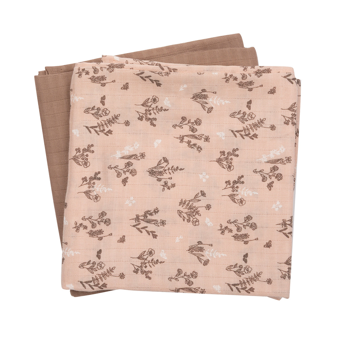Müsli Flora Muslin Hydrofiele Luier 2-pack - Meisjes - Roze 2