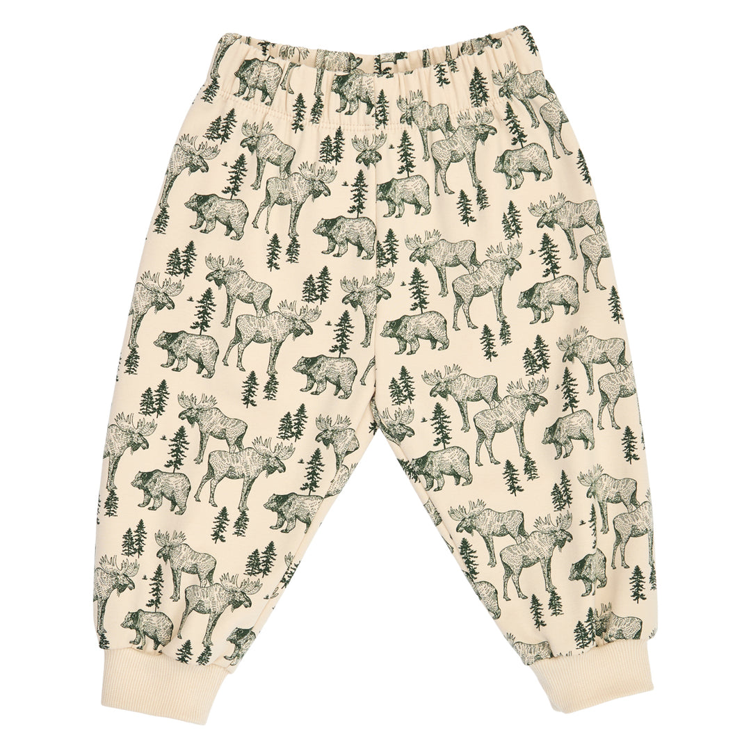 Müsli Forest Pants - Jongens Baby Broekje - Ecru/Groen 1