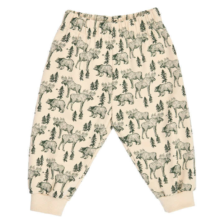Müsli Forest Pants - Jongens Baby Broekje - Ecru/Groen 1