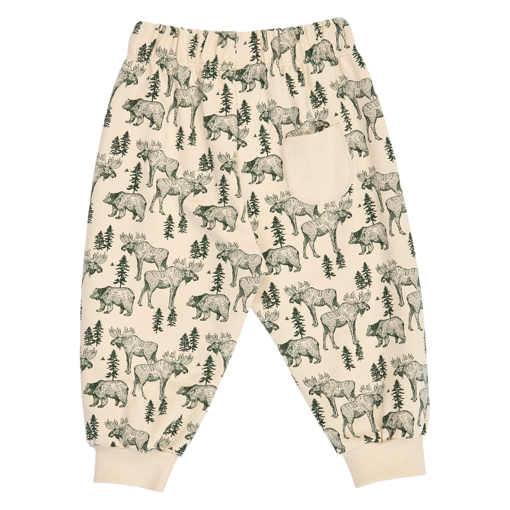 Müsli Forest Pants - Jongens Baby Broekje - Ecru/Groen 2