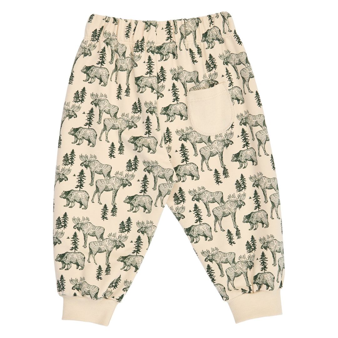 Müsli Forest Pants - Jongens Baby Broekje - Ecru/Groen 2