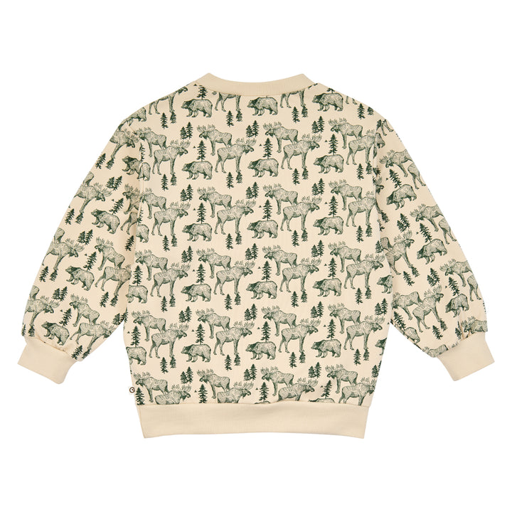 Müsli Forest Sweatshirt - Jongens Trui - Ecru/Groen 2