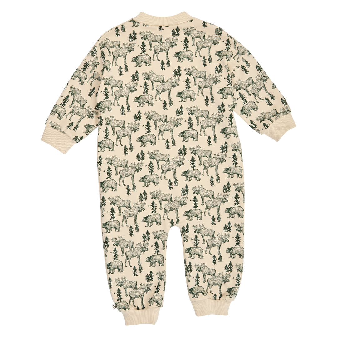 Müsli Forest Zip Bodysuit - Baby Jongens Boxpak - Ecru/Groen 3