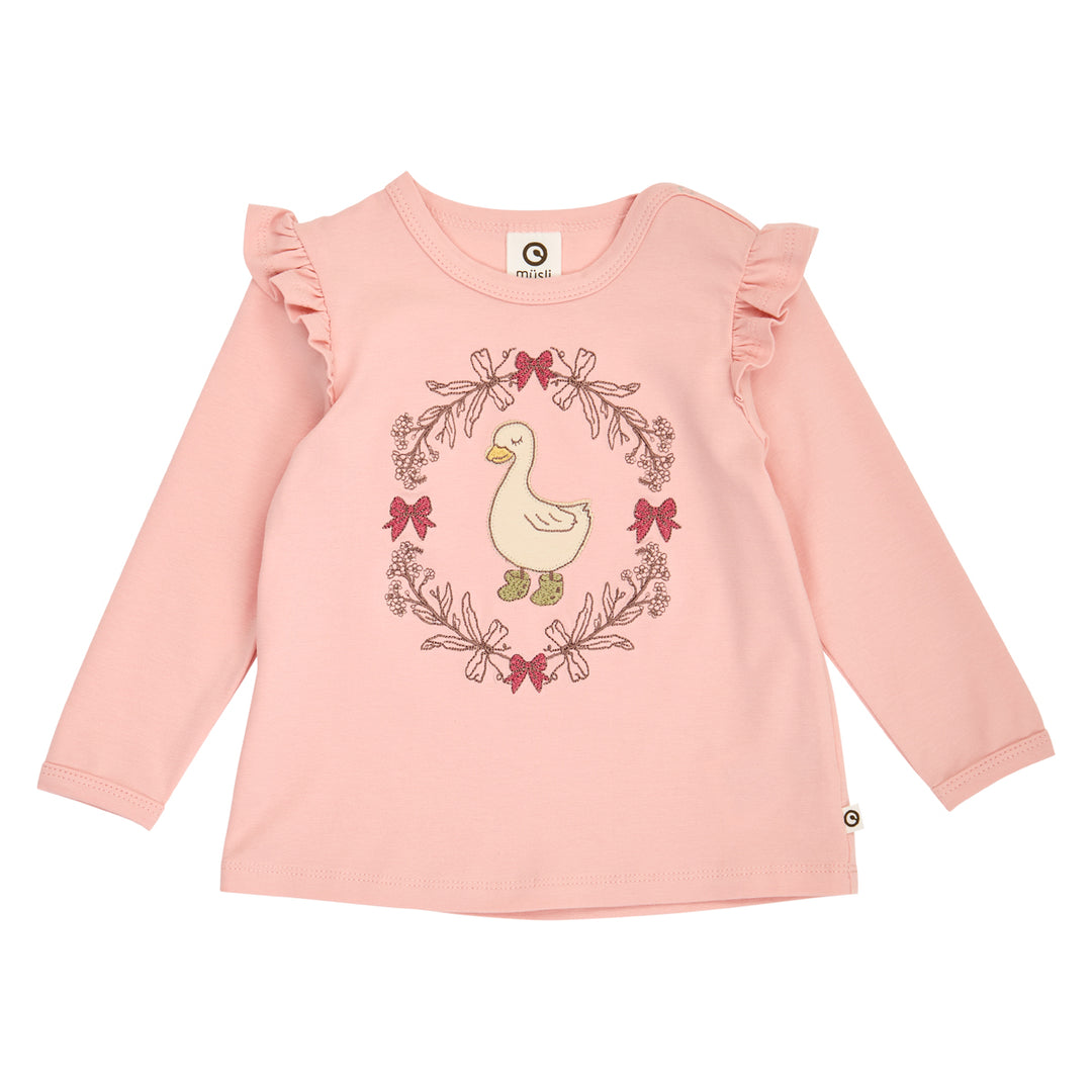 Müsli Heritage Frill Longsleeve Baby Shirt - Roze 1