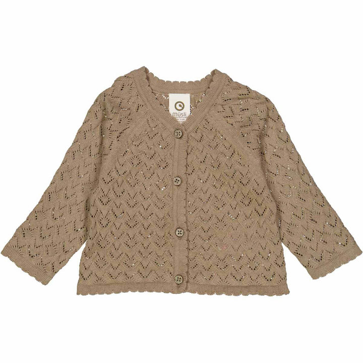 Müsli Knit Needle Out Cardigan - Babyvest Taupe1