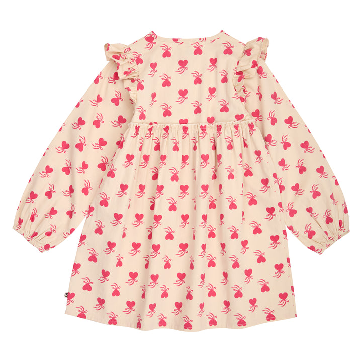 Müsli Love Letter Dress - Meisjes Jurk - Ecru/Roze 3