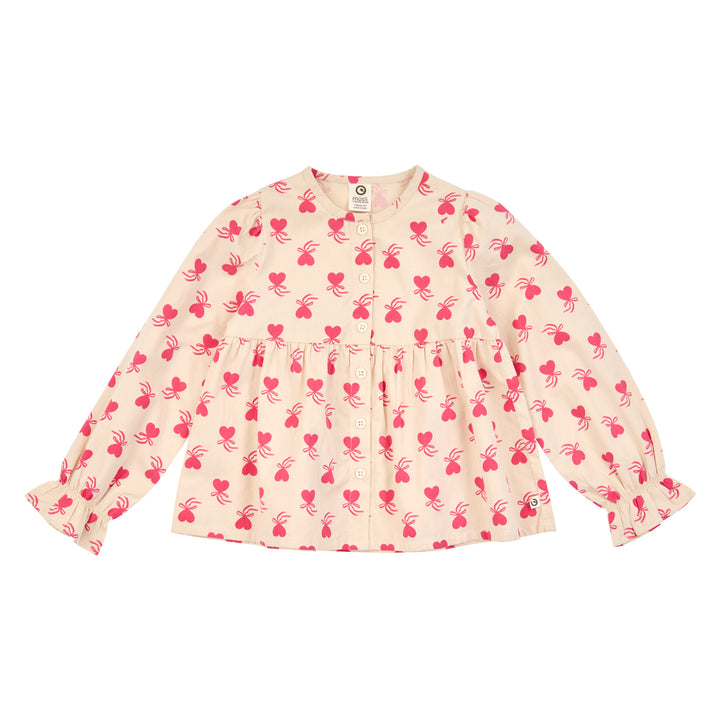 Müsli Love Letter Longsleeve Blouse - Meisjes Blouse - Ecru 1