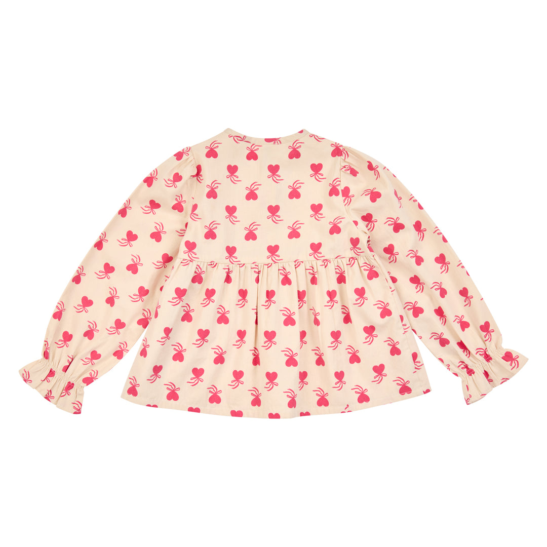 Müsli Love Letter Longsleeve Blouse - Meisjes Blouse - Ecru 2