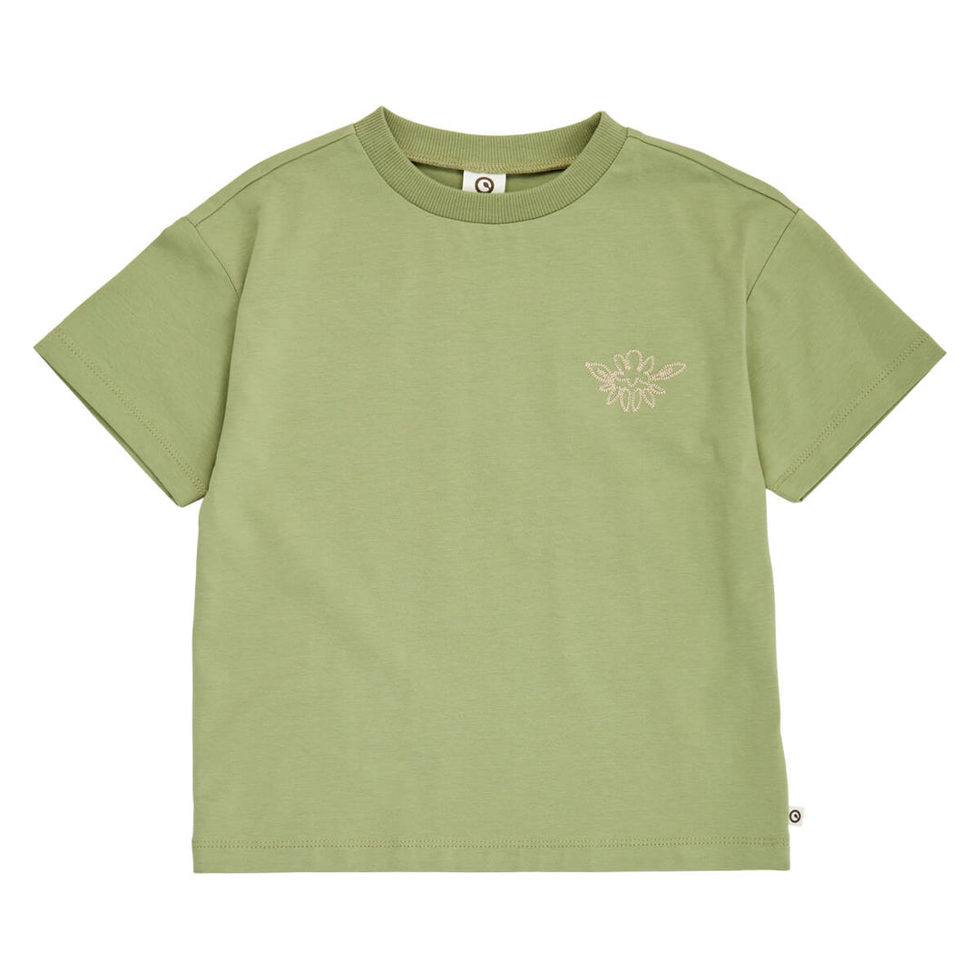 Müsli Natures Imprint Embroidery Tee - Jongensshirt - Groen 2