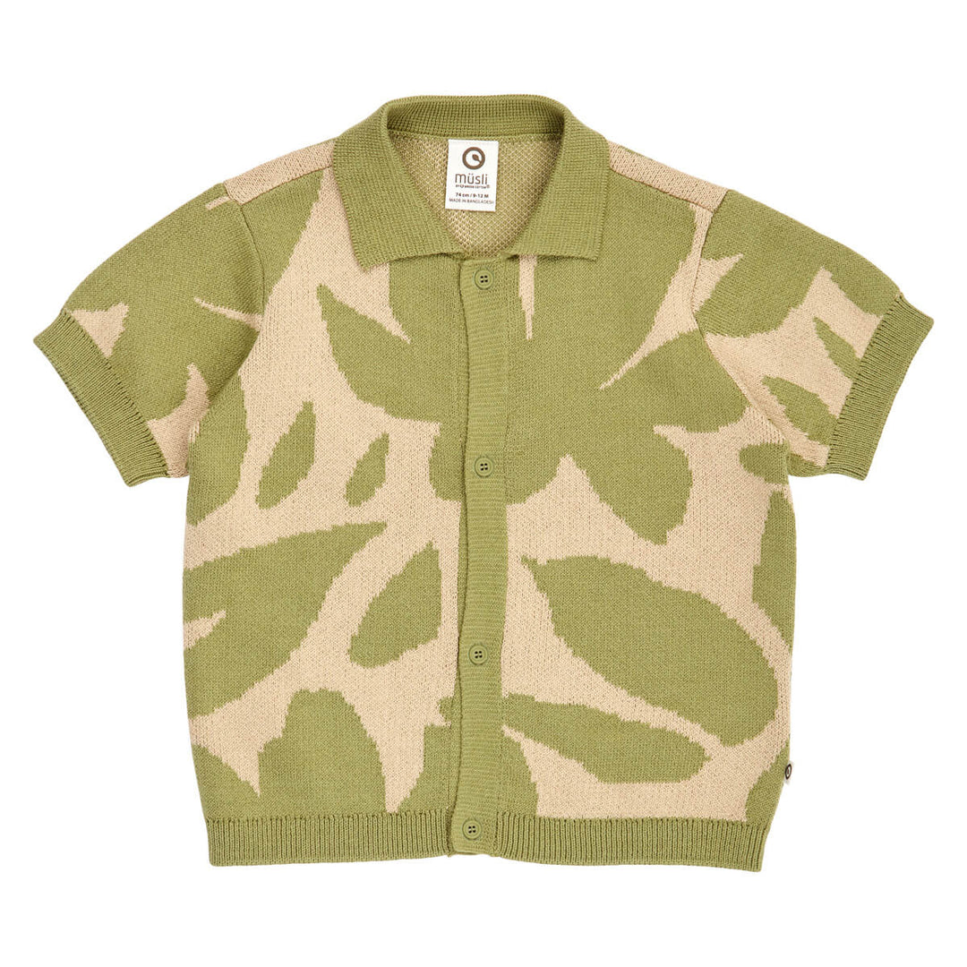 Müsli Natures Imprint Knit Shirt Baby - Baby Blouse - Groen 1