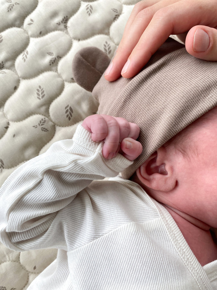 Müsli Rib Bear Beanie Walnut - Newbron Muts - Bruin 4