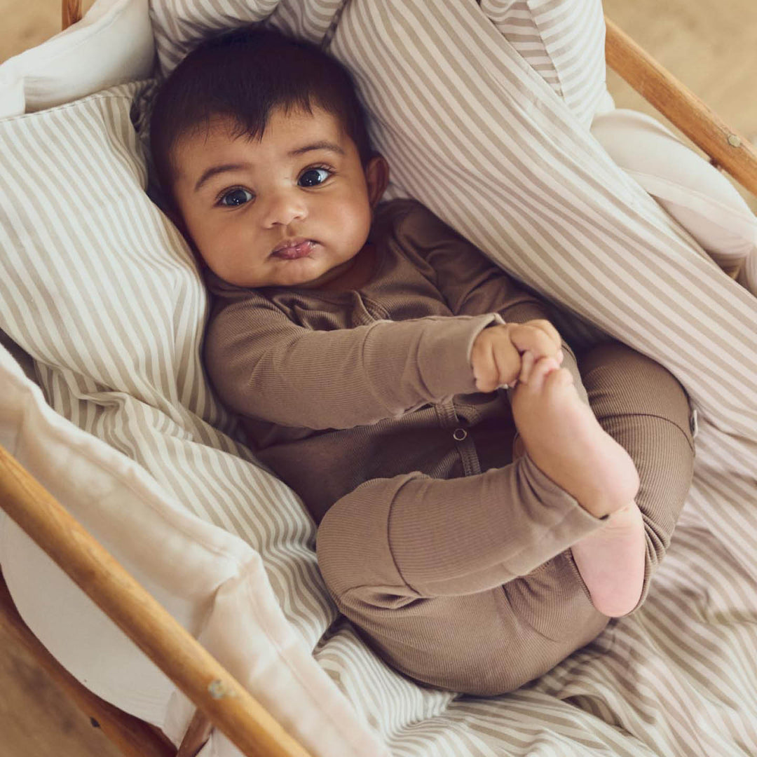 Müsli Rib Bodysuit Walnut - Newborn Boxpakje - Bruin 4