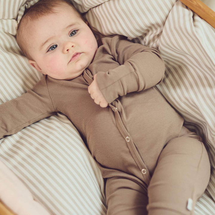 Müsli Rib Bodysuit Walnut - Newborn Boxpakje - Bruin 5