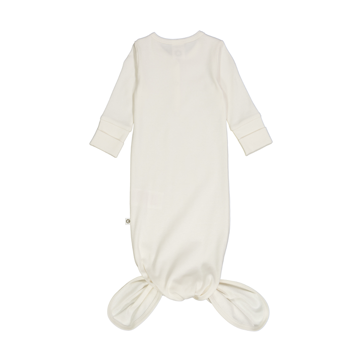 Müsli Rib Knot Gown Balsam Cream - Newborn Slaapzakje - Wit 3