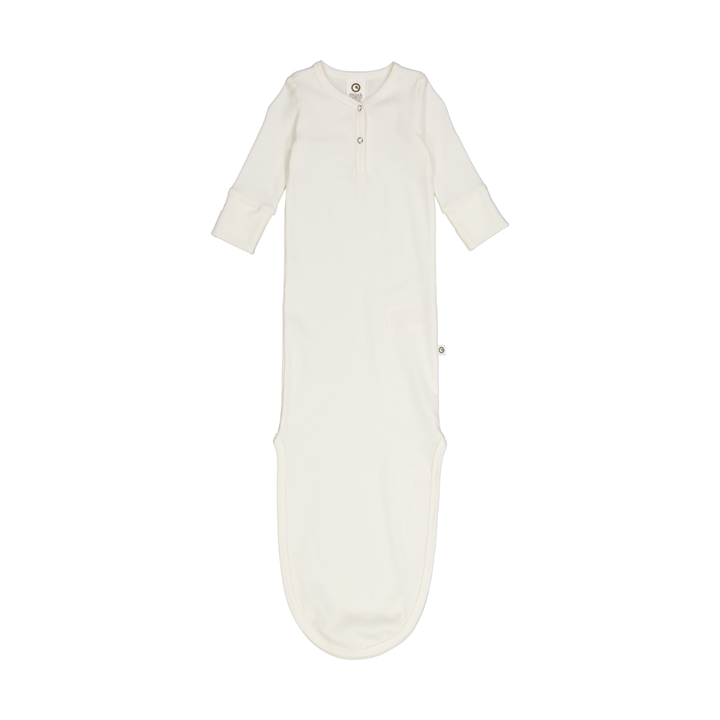 Müsli Rib Knot Gown Balsam Cream - Newborn Slaapzakje - Wit 4